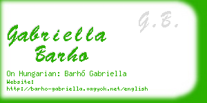 gabriella barho business card