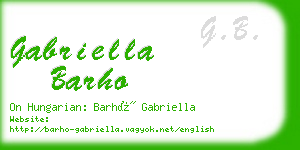 gabriella barho business card